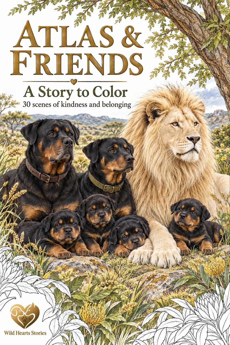 Atlas and Friends, 30 scenes to color